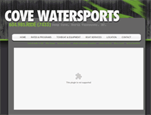 Tablet Screenshot of covewatersports.com
